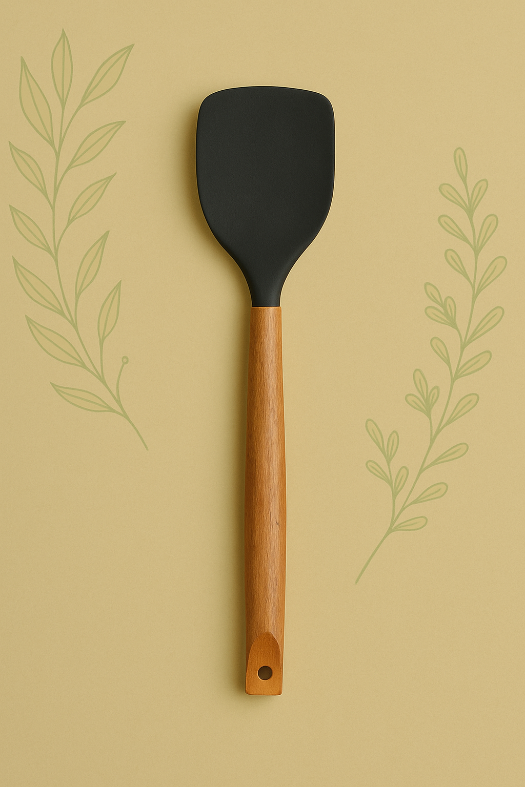 πͺ΅ Wooden Handle Silicone Spatula for Henna Mixing π
