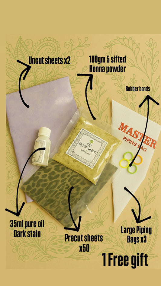🌿 BEGINNER KIT – 1 FREE GIFT INCLUDED | THE HENNA BLEND 🌿